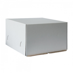 Коробка для торта белая 300х300х190 мм. в упаковке 50 шт.